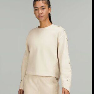 Lululemon Braided Sleeve Pullover White Opal Size 6